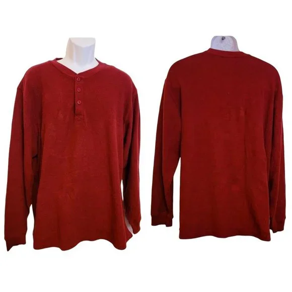 Bean Shirts Ll Bean Henley 87244 Unshrinkable Miniwaffle